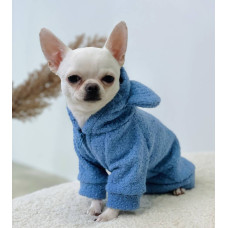 Толстовка для собак барашек синяя Y-311