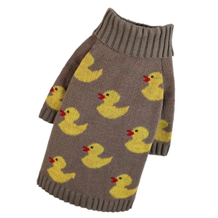 Свитер вязаный Утята какао Y-344