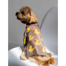 Свитер вязаный Утята какао Y-344