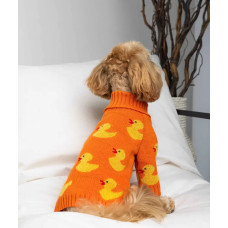 Свитер вязаный Утята оранж Y-345