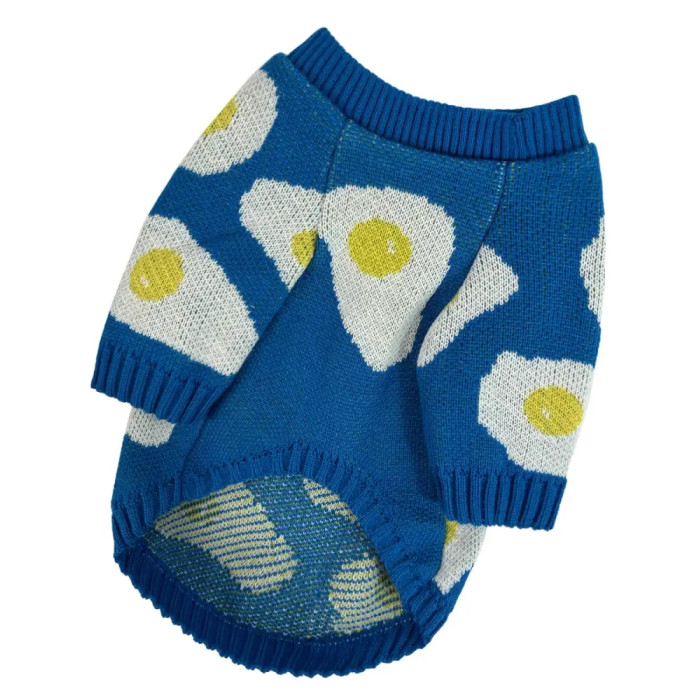 Светр в'язаний яєчня синій Y-347