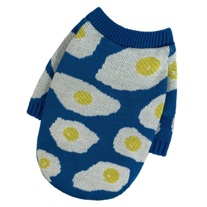 Светр в'язаний яєчня синій Y-347