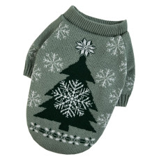 Свитер вязаный Елка мята Y-353