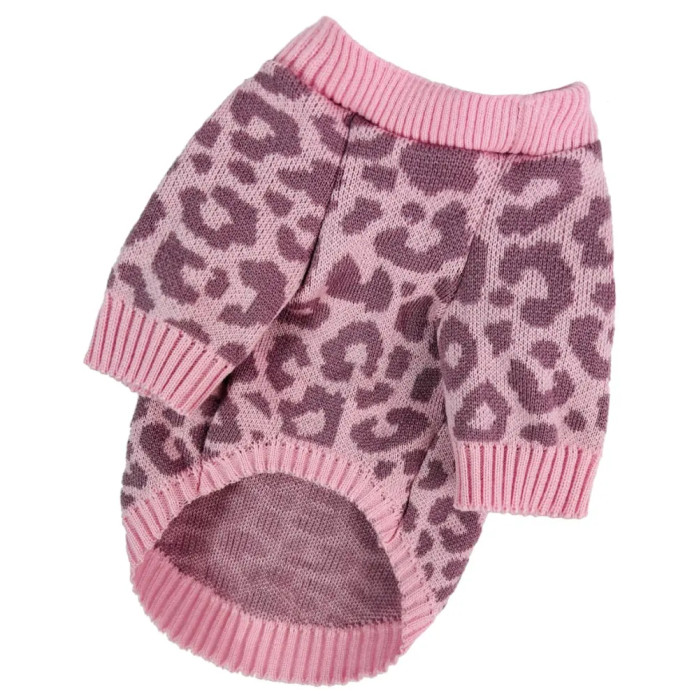 Свитер вязаный Лео розовый Y-363