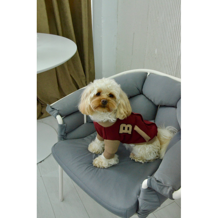 Бомбер для собак марсала-беж Y-370