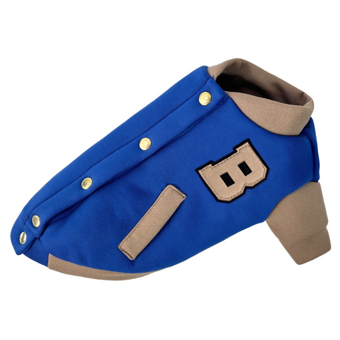 Бомбер для собак синий-беж Y-371