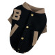 Бомбер для собак черный-беж Y-372