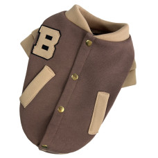 Бомбер для собак шоколад-беж Y-373