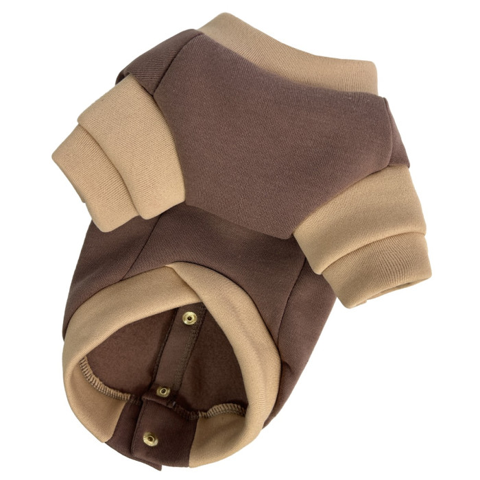 Бомбер для собак шоколад-беж Y-373