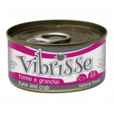 Конcерви для котів VIBRISSE тунець/краб, 140г
