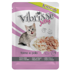 Пауч для кошенят VIBRISSE JELLY, тунець/курка в желе, 70г