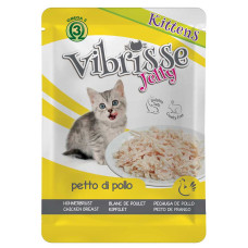 Пауч для кошенят VIBRISSE JELLY, куряча грудка в желе, 70г