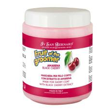 Маска Iv San Bernard Black Cherry для короткой шерсти, с протеинами шелка и черной вишней, 1л