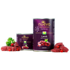 Корм консервований NUEVO SENIOR з ягням та журавлиною, для дорослих котів, 200г