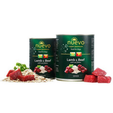 Корм консервированный NUEVO SENIOR с ягненком, говядиной и овсянкой, для взрослых собак, 800г