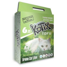 Наполнитель для кошачьего туалета KOTIX TOFU Green Tea, 6L