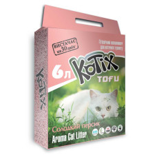 Наполнитель для кошачьего туалета KOTIX TOFU Honey Peach. 6L