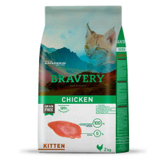 Сухий корм BRAVERY Chicken Cat Kitten для кошенят, з куркою 2 kg