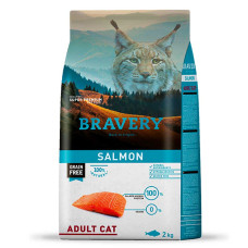 Сухой корм BRAVERY Salmon Adult Cat для взрослых кошек с лососем 2kg