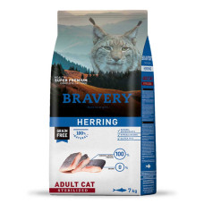 Сухой корм BRAVERY Herring Adult Cat Sterilized для взрослых стерилизованных кошек, с сельдью 2kg