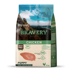 Сухой корм BRAVERY Chicken Puppy Large/Medium для щенков средних и крупных пород, с курицей 12kg