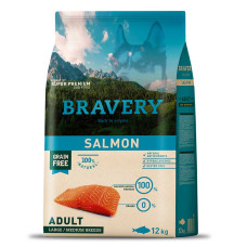 Сухой корм BRAVERY Salmon Large/Medium Adult для взрослых собак средних и крупных пород, с лососем 12kg