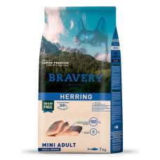 Сухой корм BRAVERY Herring Mini Adult для взрослых собак мелких пород, с сельдью 7kg