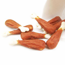 Лакомство "Селянські Смаколики" для собак, кальциевая косточка с курицей, 8-9 см, 500г