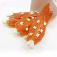 Лакомство "Селянські Смаколики" для собак, куриные шашлычки с кальциевой косточкой и сыром, 12-16 см, 500г