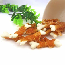 Лакомство "Селянські Смаколики" для собак, кальциевые косточки с курицей, 7 см, 500г