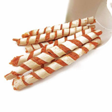 Лакомство "Селянські Смаколики" для собак, рулет с курицей и щепкой, 8,5-12 см, 500г