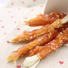 Лакомство "Селянські Смаколики" для собак, ломтики трески с курицей и кунжутом, 12 см, 500г