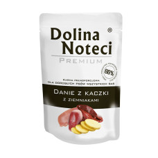 Пауч Dolina Noteci Premium Danie для взрослых собак всех пород, утка с картофелем, 100 г