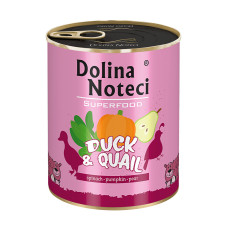 Консерва Dolina Noteci Superfood для собак из утки и перепела, 800 г