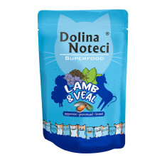 Пауч Dolina Noteci Superfood для кошек с ягнятиной и телятиной, 85г