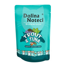 Пауч Dolina Noteci Superfood для кошек с форелью и тунцем, 85г