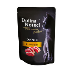 Пауч Dolina Noteci Danie для стерилизованных кошек с уткой, 85г