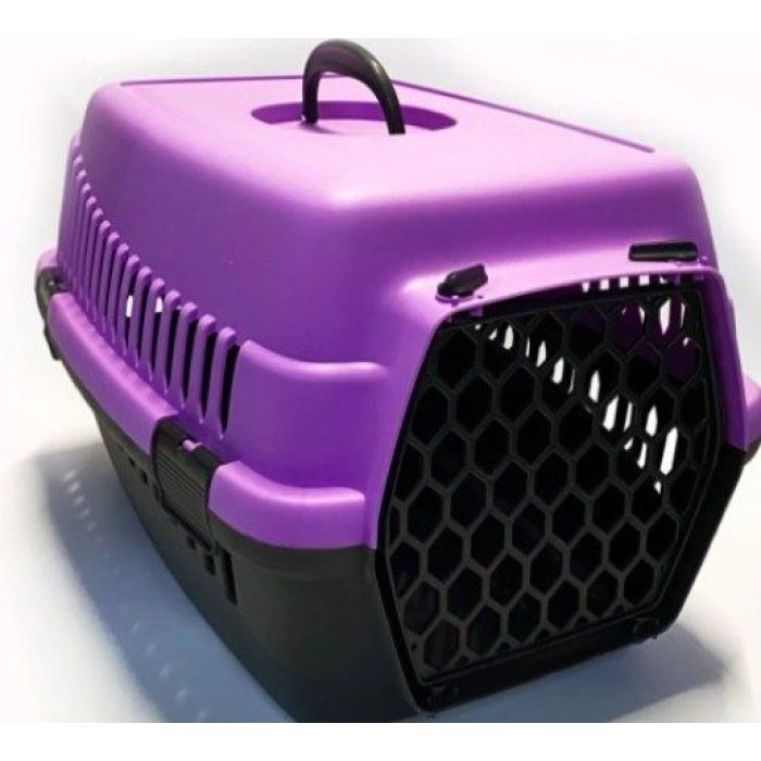 Пластиковая переноска для собак и котов 48х31х31 (до 5кг), мультиколор