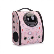 Рюкзак-переноска, розовый-зайка, 39х33х22