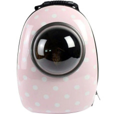 Рюкзак пластиковый иллюминатор, розовый горох, 32х42х32