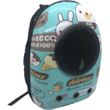 Рюкзак пластиковый иллюминатор, ми-ми бирюзовый, 32х42х32