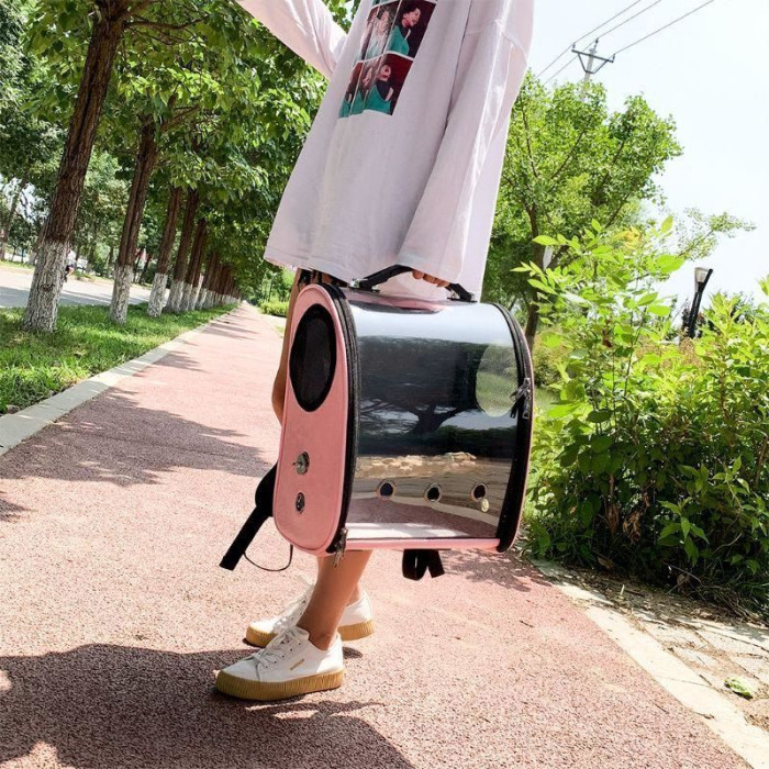 Рюкзак-переноска для вихованців маленького розміру, 35х40х25, рожева